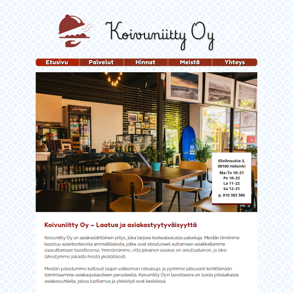 Ulkoasupohja Ravintola